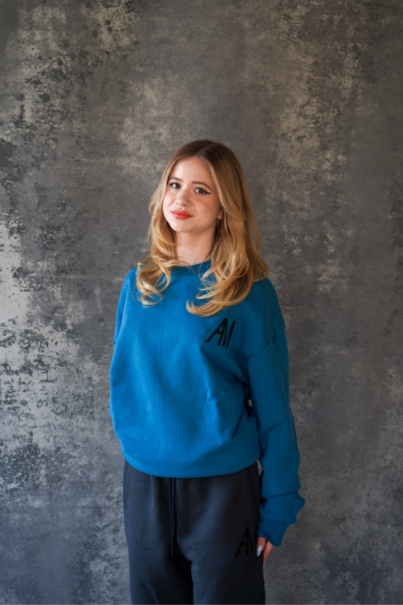 Turquoise French Terry Sweater